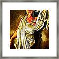Lady Justice Sepia Framed Print