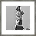Lady Liberty Black And White Framed Print