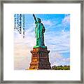 Lady Liberty Lifting Her Light Framed Print