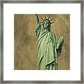 Lady Liberty New York Harbor Framed Print