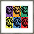 Lady Liberty (triads Of Primary And Secondary Colors) Framed Print