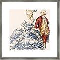 Lady With Her Husband Attending A Court Framed Print