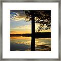 Lake At Sunrise Framed Print