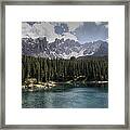 Lake Carezza Framed Print