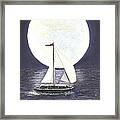 Lake Michigan Full Moon Framed Print