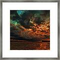 Lake Murray Fire Sky Framed Print