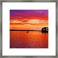 Lake Murray Sunset Framed Print