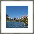 Lake Sherburne In Glacier National Park 2 Framed Print