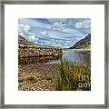 Lake Stone Wall Framed Print