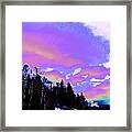 Winter  Snow Sky Framed Print