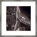 Lakeshore Drive Aloft Bw Warm Framed Print