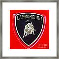 Lamborghini Emblem Framed Print