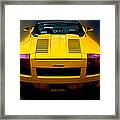 Lamborghini In Yellow Framed Print