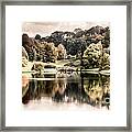 Landscape And Lake In Autumn Framed Print