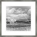 Landscape The English Lakes Black And White Framed Print