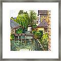 Langeais Stream In The Loire Valley Of France Framed Print