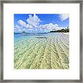 Lanikai Beach Mid Day Ripples In The Sand Framed Print