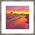 Lanikai Beach Winter Sunrise Rays Of Light Framed Print