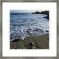 Lapping Of The White Capped Waves Of Framed Print