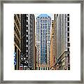 Lasalle Street Chicago - Wall Street Of The Midwest Framed Print