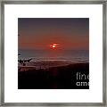 Last Of The Light Over The Pacific Framed Print