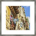 Laundry Drying In Havana Framed Print