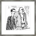 Lawyer Shuffles Papers In From Of Courtoom Framed Print