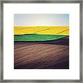 Layers Of Colorful Field Framed Print