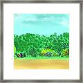 Lazy Sunday Afternoon In The Park Framed Print