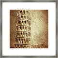 Leaning Tower Of Pisa Framed Print