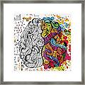 Left Right Human Brain Concept. Creative Part And Logic Part With Social And Business Doodle Framed Print