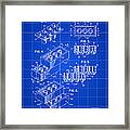 Lego Patent 1958 - Blue Framed Print