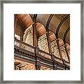 Library At Trinity College Framed Print