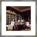 Library In Home Of Lord Iliffe Framed Print