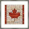 License Plate Art Flag Of Canada Framed Print License Plate Art Flag Of Canada Framed Print