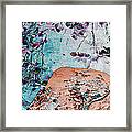 Lichen And Leaves Framed Print