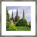 Lichfield Cathedral From The Garden Framed Print