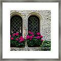 Lichtenstein Castle Arched Flower Windows - Germany Framed Print