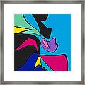 Original Abstract Art Painting Life Is Good By Rjfxx. Framed Print