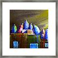 Light And Shadow On Paint Bottles Framed Print
