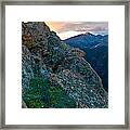 Light On Long's Peak Framed Print