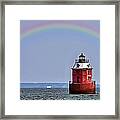 Lighthouse On The Bay Framed Print