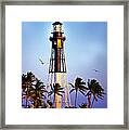 Lighthouse Dusk Framed Print
