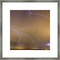 Lightning Thunderstorm The Big And The Small Framed Print