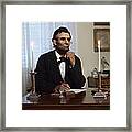 Lincoln At His Desk 2 Framed Print