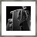 Lincoln In Black And White Framed Print