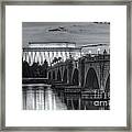 Lincoln Memorial And Arlington Memorial Bridge At Dawn Ii Framed Print