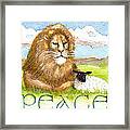 Lion And Lamb - Peace Framed Print