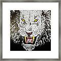 Lion In The Darkness Framed Print