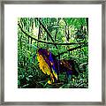 Lion In The Jungle Framed Print